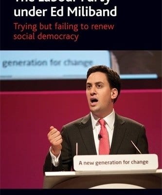 In this image, Ed Miliband of the Labour Party is attempting to renew social democracy for a new generation, but is not succeeding. Full Text: The Labour Party under Ed Miliband Trying but failing to renew social democracy generation for chunge A new generation for change EUNICE GOES