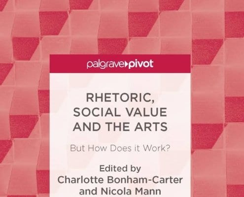 In this image, two editors are introducing a book that examines the relationship between rhetoric, social value, and the arts. Full Text: palgrave pivot RHETORIC, SOCIAL VALUE AND THE ARTS But How Does it Work? Edited by Charlotte Bonham-Carter and Nicola Mann